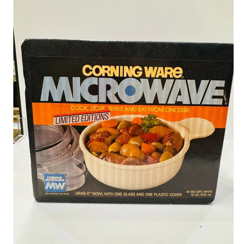 Vintage Corning Ware Grab-It Bowl M-150-GPC White NEW SEALED‎ IN BOX NOS Rare